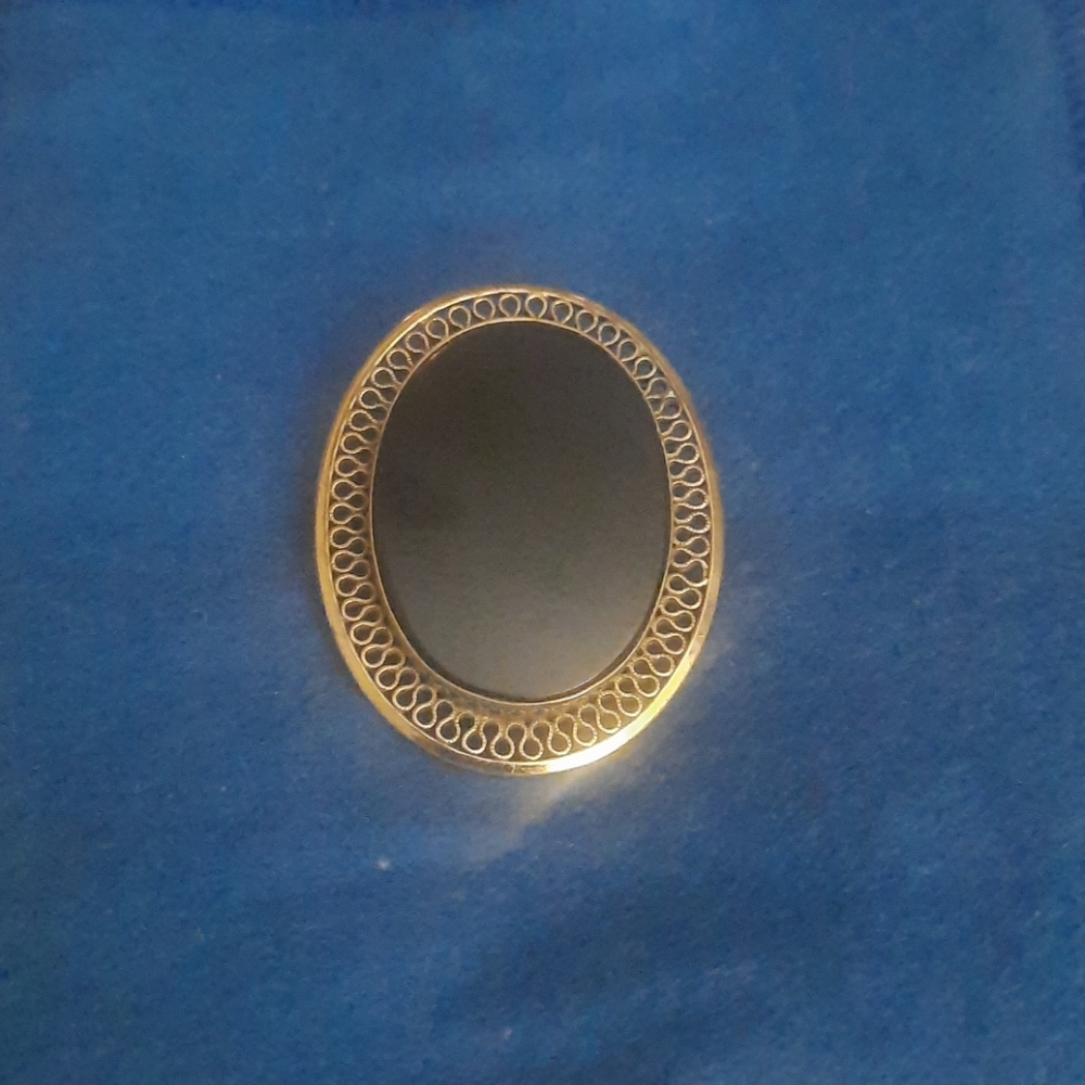 Vintage 1950's Winard Black Onyx Brooch